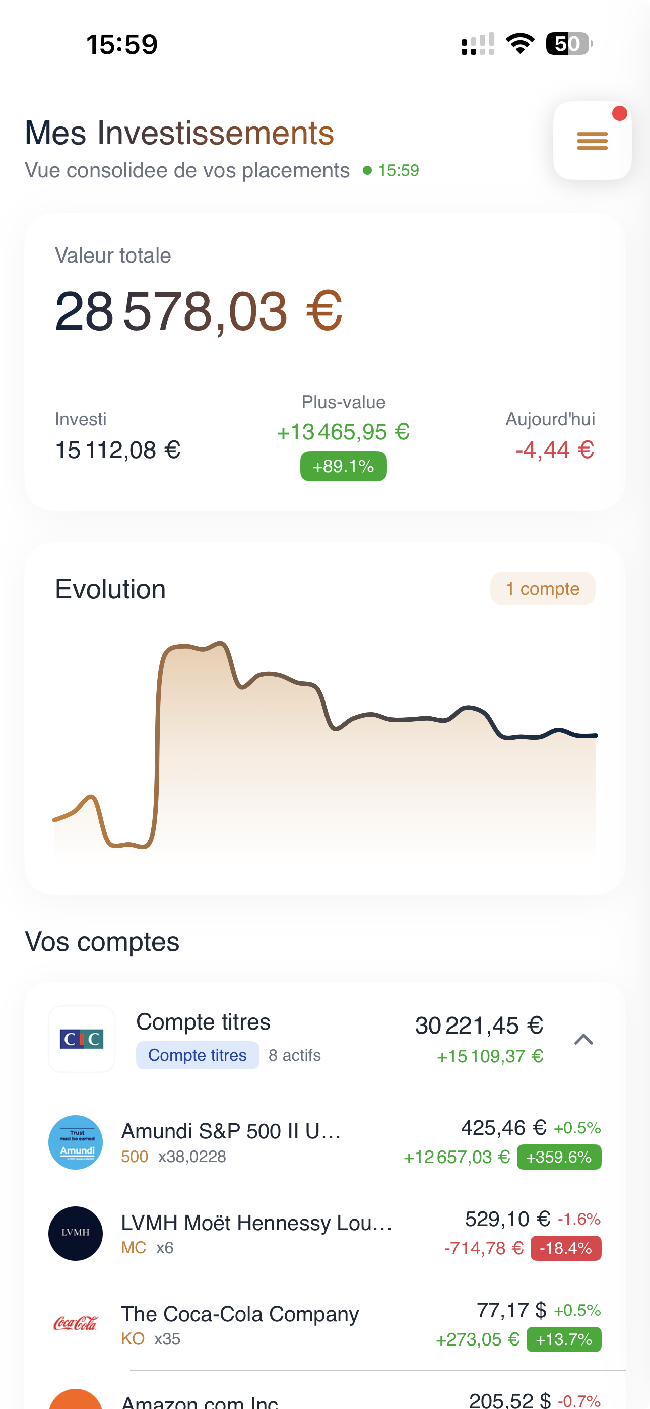 Suivi crypto et or dans BankyBoard